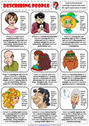 describing people physical appearance worksheet icon