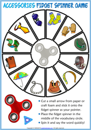 Accessories ESL Printable Fidget Spinner Game For Kids