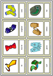Accessories ESL Printable Vocabulary Learning Cards For Kids