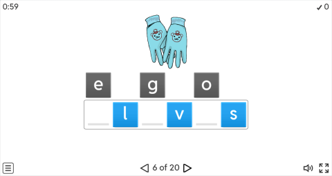 Accessories Vocabulary ESL Interactive Anagram