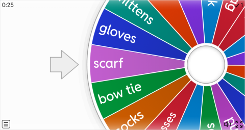 Accessories ESL Interactive Spin The Wheel Worksheet 