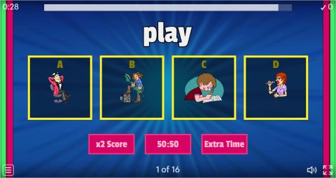 Action Verbs ESL Interactive Vocabulary Quiz Show