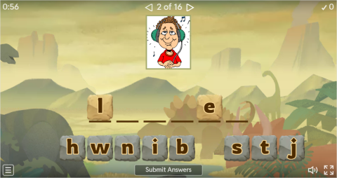 Action Verbs ESL Interactive Spell The Word Worksheet