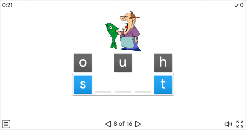 Action Verbs Vocabulary ESL Interactive Anagram