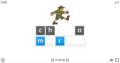 Action Verbs Vocabulary ESL Interactive Anagram