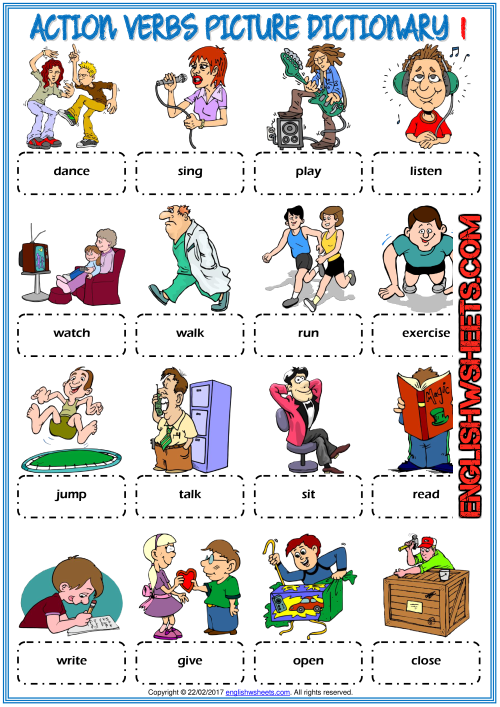 English For Everyone Vocabulary About Daily Action Worksheets Pdf