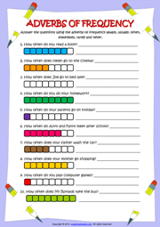 Frequency Adverbs Questions ESL Exercises Worksheet