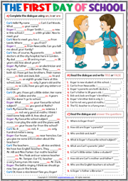 Am Is Are ESL Dialogue Comprehension Exercises Worksheet