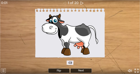 Animal Sounds ESL Interactive Vocabulary Flashcards
