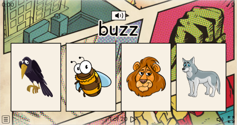 Animal Sounds ESL Interactive Vocabulary Quiz