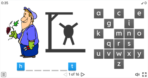 Autumn Vocabulary ESL Interactive Hangman Game