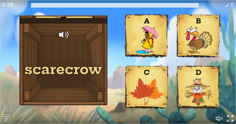 Autumn ESL Interactive Open The Box Worksheet