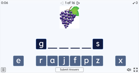 Autumn ESL Interactive Spell The Word Worksheet