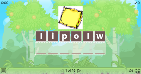 Bedroom Objects Vocabulary ESL Interactive Anagram