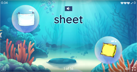 Bedroom Objects ESL Vocabulary Flying Fruit Game