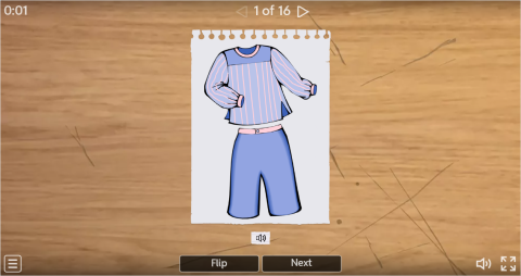 Bedroom Objects ESL Interactive Vocabulary Flashcards