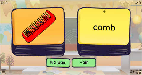 Bedroom Objects ESL Pair or No Pair Worksheet