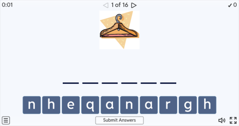 Bedroom Objects Interactive Spell The Word Worksheet