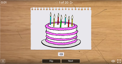Birthdays ESL Interactive Vocabulary Flashcards