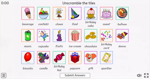 Birthdays ESL Interactive Match Up Worksheet