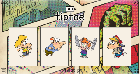 Body Movement Verbs ESL Interactive Vocabulary Quiz