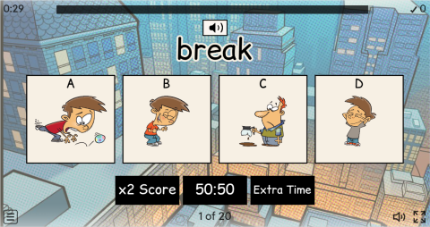 Body Movement Verbs Interactive Vocabulary Quiz Show