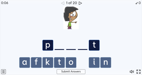 Body Movement Verbs Spell The Word Worksheet