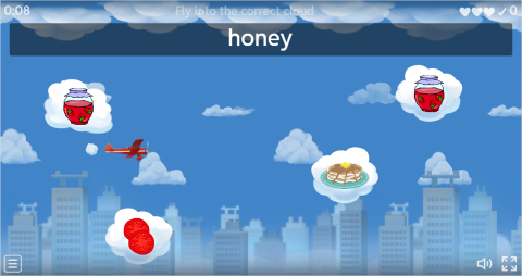 Breakfast ESL Vocabulary Airplane Game