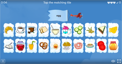 Breakfast ESL Interactive Find The Match Worksheet
