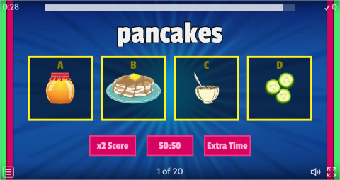 Breakfast ESL Interactive Vocabulary Quiz Show