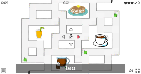 Breakfast ESL Vocabulary Maze Chase Game