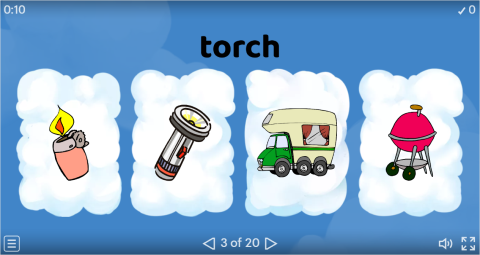 Camping ESL Interactive Vocabulary Quiz