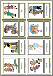 Children Games ESL Printable Vocabulary Learning Cards