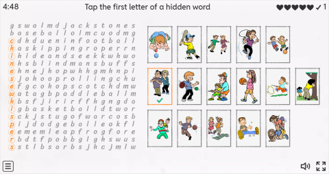Children Games ESL Interactive Wordsearch Puzzle