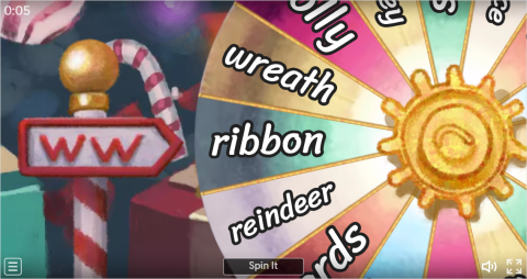 Christmas ESL Interactive Spin The Wheel Worksheet