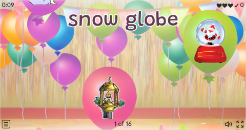 Christmas ESL Vocabulary Flying Fruit Game