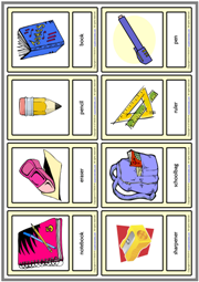 Classroom Objects ESL Printable Vocabulary Learning Cards