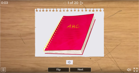 Classroom Objects ESL Interactive Vocabulary Flashcards