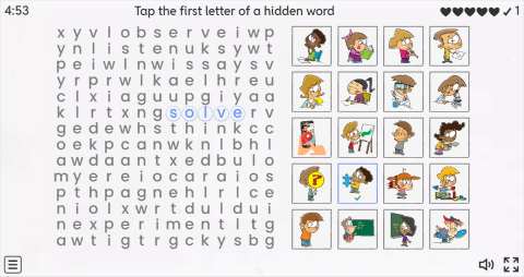 Classroom Verbs ESL Interactive Wordsearch Puzzle