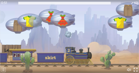 Clothes ESL Vocabulary Balloon Pop Game