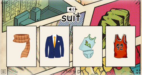 Clothes ESL Interactive Vocabulary Quiz