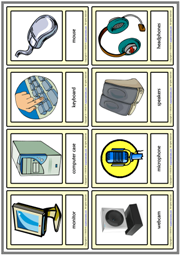 Computer Parts ESL Printable Vocabulary Learning Cards