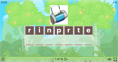Computer Parts Vocabulary ESL Interactive Anagram