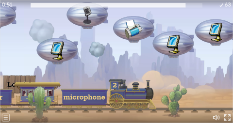 Computer Parts ESL Vocabulary Balloon Pop Game