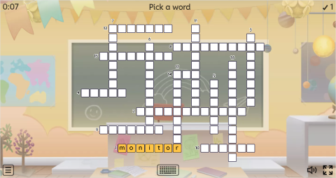 Computer Parts ESL Interactive Crossword Puzzle
