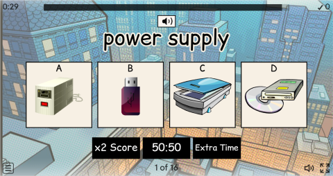 Computer Parts ESL Interactive Vocabulary Quiz Show