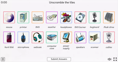 Computer Parts ESL Interactive Match Up Worksheet