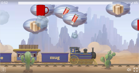 Containers ESL Vocabulary Balloon Pop Game