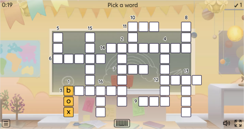 Containers Vocabulary ESL Interactive Crossword Puzzle