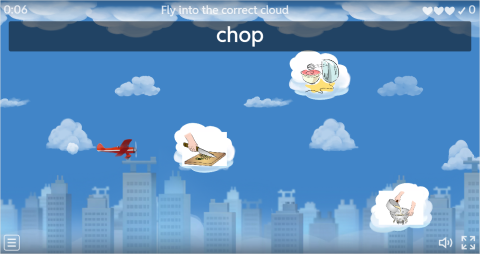 Cooking Verbs ESL Vocabulary Airplane Game